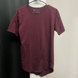 BYLT Curve Hem Maroon T- Shirt, Size: M